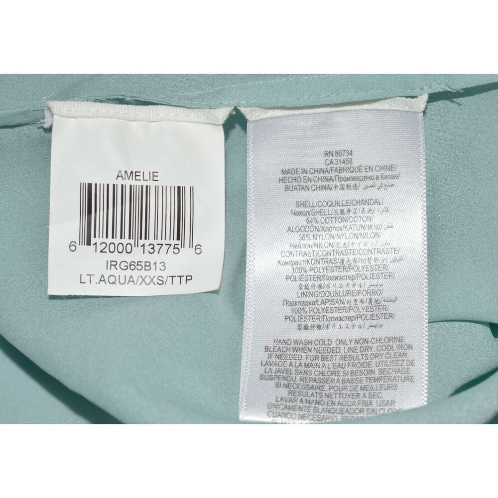A8 NWT BCBG MAXAZRIA Amelie Lt Aqua Lace Flounce Layer Top Dress Size XXS $230 - Picture 8 of 8